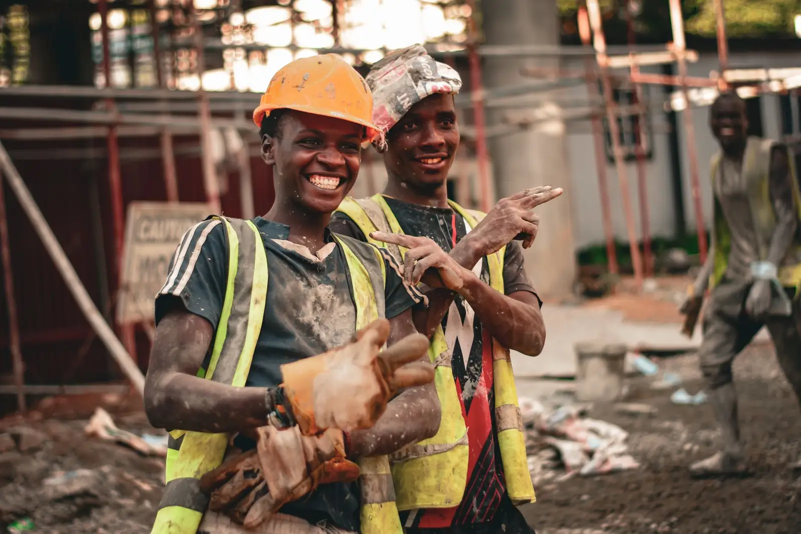 Crew on site between tasks