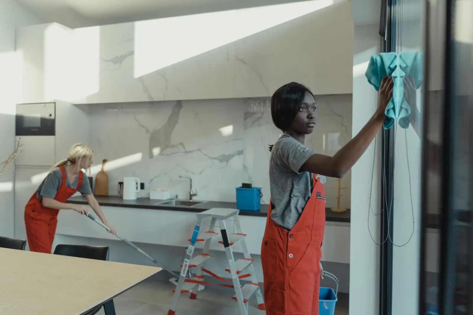 Deep cleaning an interior