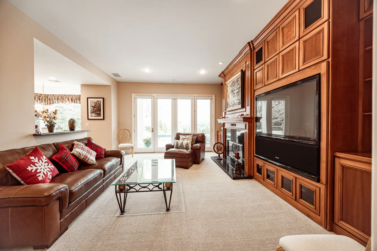 Cleaned family room