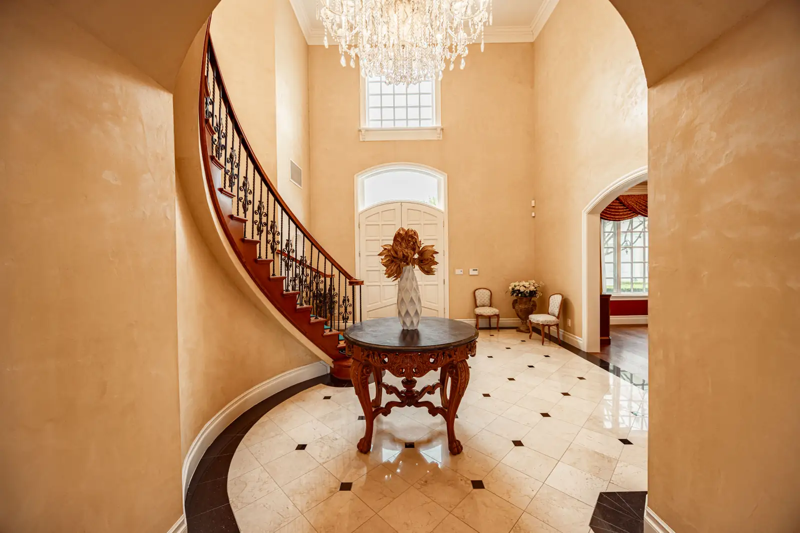 Estate foyer and staircase