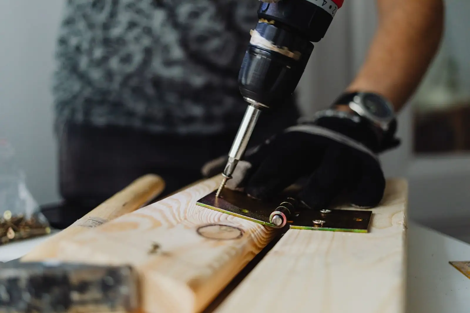 Handyman making a fixture repair