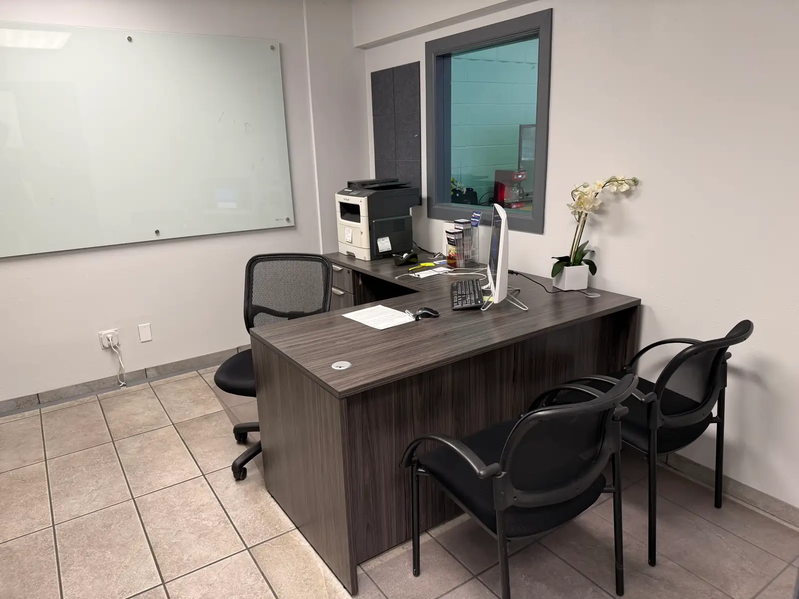 Office workstation ready for move-in