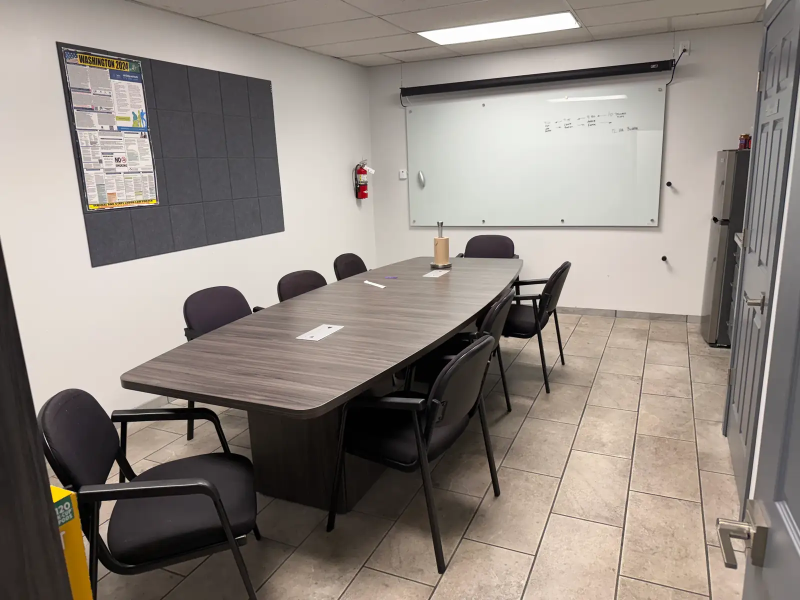Repainted meeting room
